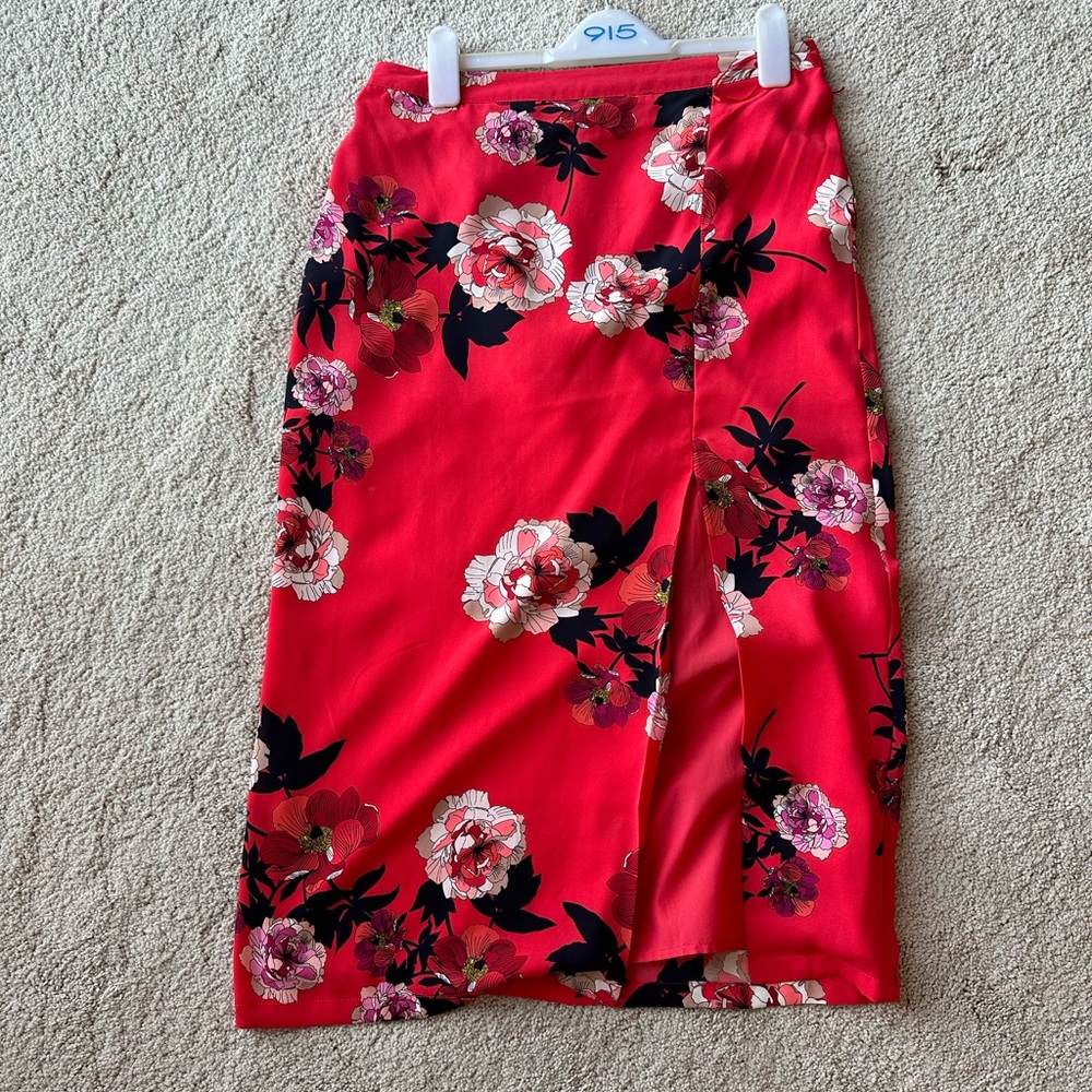 Oasis Floral Midi Skirt - Size 12 - Picture 1 of 4